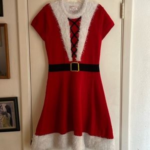 Merry Christmas Poof New York  Santa Dress Large